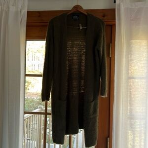 Olive green Angie long sweater